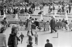Neptunbrunnen, Wasserkaskaden, Park Fernsehturm Berlin 1973