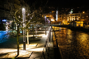 Karlovy Vary, Karlsbad at night