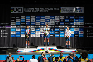 CHLADOŇOVA Viktoria, FERGUSON Cat, WOLFF Imogen: UCI Road Cycling World Championships - Zürich 2024