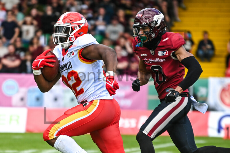 D´Wayne  Obi Rhein Fire gegen Madrid Bravos Spielfotos 08.06.2024