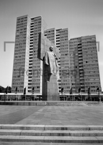 Statue of Vladimir Lenin East Berlin 1970: Historical Image