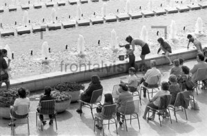 Neptunbrunnen, Wasserkaskaden, Park Fernsehturm Berlin 1973