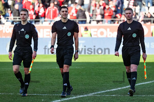 Timon Schulz, Alexander Roppelt, Christoph Kluge Rot-Weiss Essen - Dynamo Dresden 15.03.2025