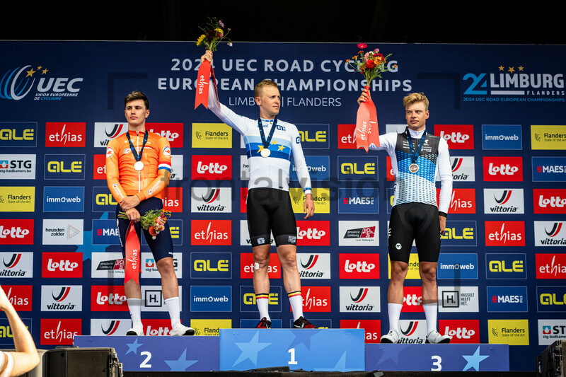 KOOIJ Olav, MERLIER Tim, MIHKELS Madis: UEC Road Cycling European Championships - Limburg 2024