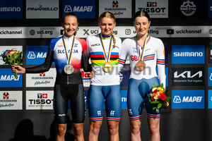 CHLADOŇOVA Viktoria, FERGUSON Cat, WOLFF Imogen: UCI Road Cycling World Championships - Zürich 2024