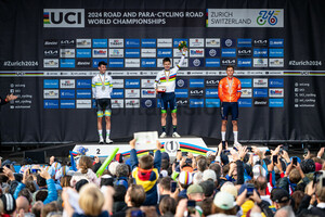 O'CONNOR Ben, POGAČAR Tadej, VAN DER POEL Mathieu: UCI Road Cycling World Championships - Zürich 2024