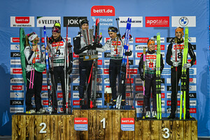Siegerehrung bett1.de Biathlon World Team Challenge 28.12.2023