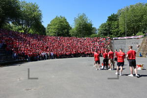 RWE Fans Einstimmung vor Spiel Dubois-Arena Borbeck 11.05.2025