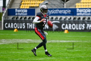 Isaiah Weed Cologne Centurions gegen Fehervar Enthroners Spielfotos 02.06.2024