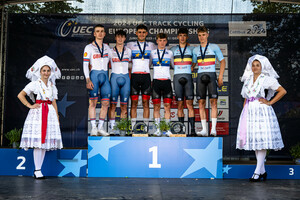 WIGGINS Micheal Ben, HOBBS Alfred Bruce NoahWAFLER Tim, KOKAS Raphael, VANDENBRANDEN Noah, CRABBE Tom: UEC Track Cycling European Championships U23/U19– Cottbus 2024