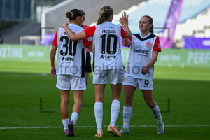 Torjubel Google Pixel Frauen Bundesliga SGS Essen Eintracht Frankfurt Spielfotos 06.10.2024