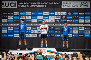 GANNA Filippo, EVENEPOEL Remco, AFFINI Edoardo: UCI Road Cycling World Championships - Zürich 2024