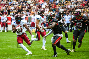 Kelvin McKnight Jr. Cologne Centurions gegen Rhein Fire Spielfotos 26.05.2024
