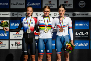 CHLADOŇOVA Viktoria, FERGUSON Cat, WOLFF Imogen: UCI Road Cycling World Championships - Zürich 2024