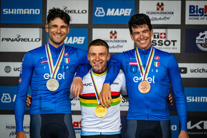 GANNA Filippo, EVENEPOEL Remco, AFFINI Edoardo: UCI Road Cycling World Championships - Zürich 2024