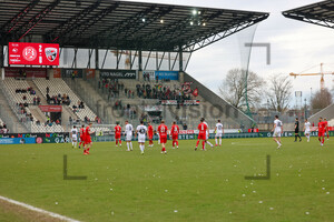Anzeigentafel 2:0 Endstand Rot-Weiss Essen - FC Ingolstadt 22.02.2025
