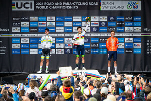 O'CONNOR Ben, POGAČAR Tadej, VAN DER POEL Mathieu: UCI Road Cycling World Championships - Zürich 2024