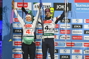 Ingrid Landmark Tandrevold & Sturla Holm Laegreid bett1.de Biathlon World Team Challenge 28.12.2023