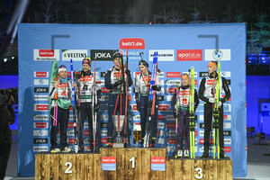 Siegerehrung bett1.de Biathlon World Team Challenge 28.12.2023