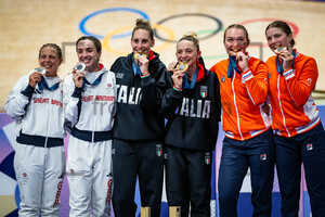 EVANS Neah, BARKER Elinor , GUAZZINI Vittoria, CONSONNI Chiara, VAN DER DUIN Maike, VAN BELLE Lisa: Olympic Games - Paris 2024