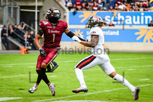 Anthony Mahoungou Cologne Centurions at Rhein Fire Spielfotos 23.07.2023