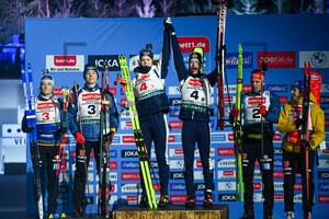 Sieger Karoline Offigstad Knotten, Sturla Holm Laegreid Biathlon auf Schalke 2024