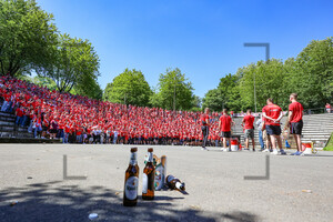 RWE Fans Einstimmung vor Spiel Dubois-Arena Borbeck 11.05.2025