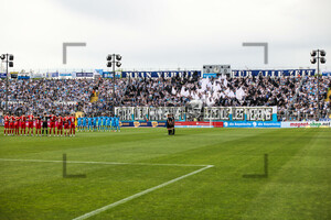 Choreo, Schweigeminute  Gedenken Werner Lorant TSV 1860 München - Rot-Weiss Essen 03.05.2025