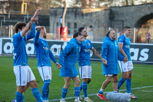 Hansa Rostock feiert Sieg in Dortmund 01.02.2025.
