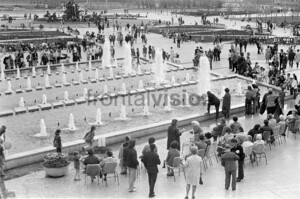 Neptunbrunnen, Wasserkaskaden, Park Fernsehturm Berlin 1973