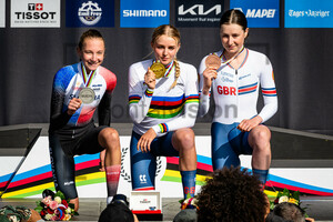 CHLADOŇOVA Viktoria, FERGUSON Cat, WOLFF Imogen: UCI Road Cycling World Championships - Zürich 2024