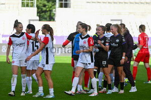 Siegesfreude Google Pixel Frauen Bundesliga SGS Essen Eintracht Frankfurt Spielfotos 06.10.2024