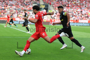 Ekin Celebi, Mika Hanraths  Rot-Weiss Essen - Alemannia Aachen Spielfotos 03.08.2024