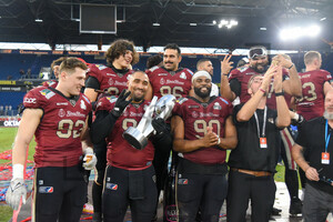 Siegesfeier ELF Championship Game Rhein Fire gegen Stuttgart Surge Spielfotos 24.09.2023
