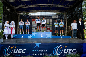 WIGGINS Micheal Ben, HOBBS Alfred Bruce NoahWAFLER Tim, KOKAS Raphael, VANDENBRANDEN Noah, CRABBE Tom: UEC Track Cycling European Championships U23/U19– Cottbus 2024