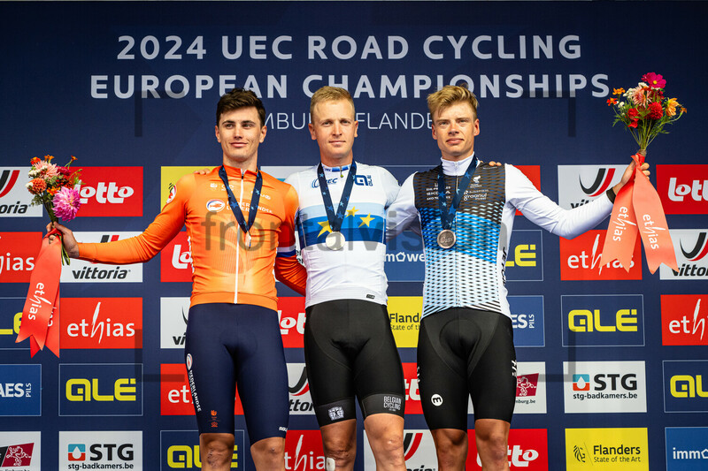 KOOIJ Olav, MERLIER Tim, MIHKELS Madis: UEC Road Cycling European Championships - Limburg 2024