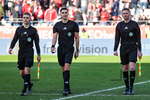 Timon Schulz, Alexander Roppelt, Christoph Kluge Rot-Weiss Essen - Dynamo Dresden 15.03.2025