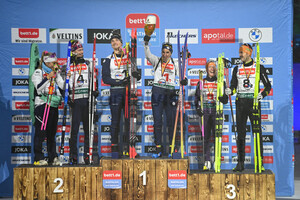 Siegerehrung bett1.de Biathlon World Team Challenge 28.12.2023
