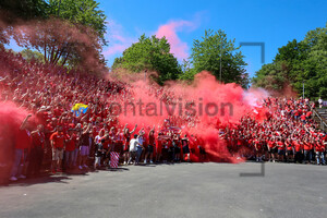 RWE Fans Pyro Einstimmung vor Spiel Dubois-Arena Borbeck 11.05.2025
